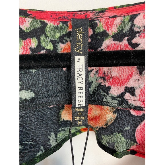 NWT Anthropologie Plenty Tracy Reese Lauretta Floral Wide Leg Jumpsuit Black - M - Picture 11 of 13